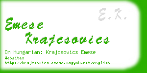 emese krajcsovics business card